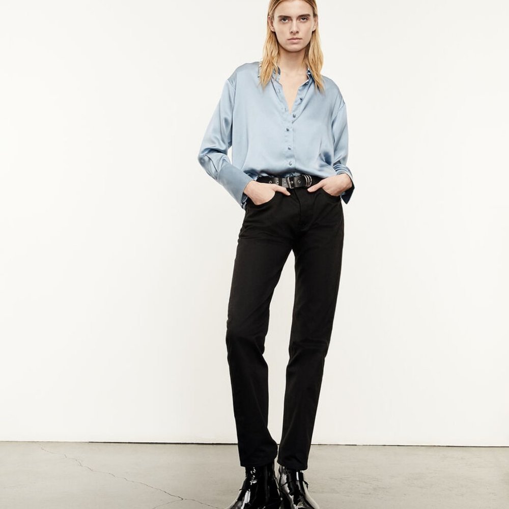 Beautiful Baby Blue Silk Button Down fron THE KOOPLES of Paris! - Picture 6 of 6